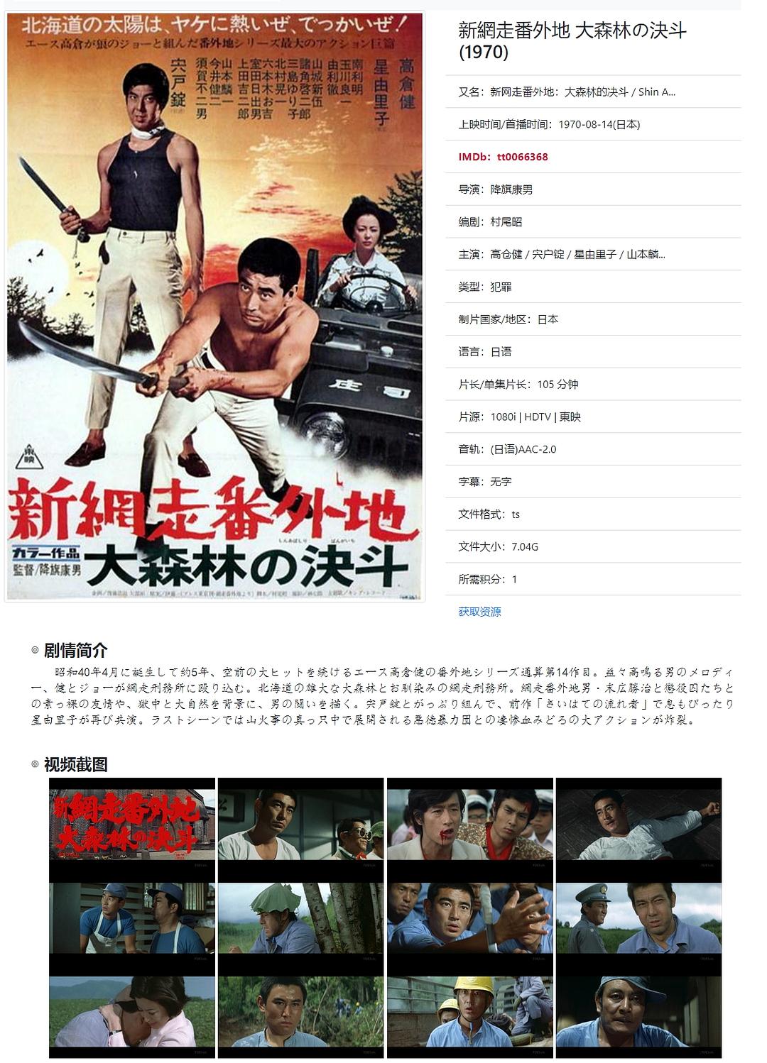 新网走番外地:大森林的决斗 剧照2